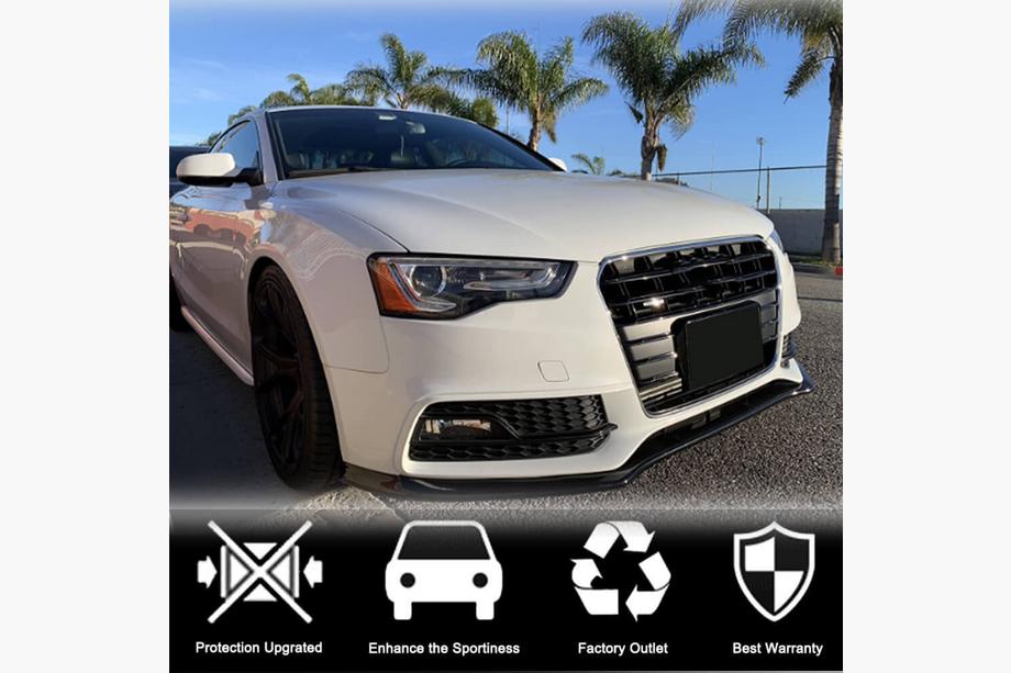 Audi A5 2007-2015 гг. Передняя губа бампера V1 для S-Line 2012-2015, Карбон Фото 2