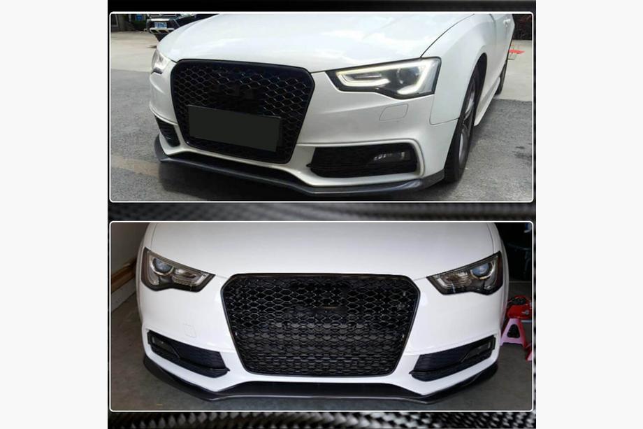 Audi A5 2007-2015 гг. Передняя губа бампера V1 для S-Line 2012-2015, Карбон Фото 3