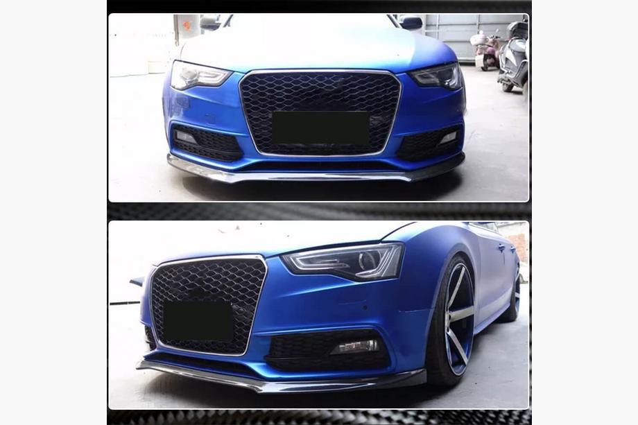 Audi A5 2007-2015 гг. Передняя губа бампера V1 для S-Line 2012-2015, Карбон Фото 4