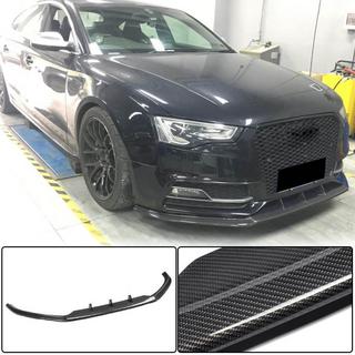 Передний Бампер Лип V3 для S-Line 2012-2015 Карбон Audi A5 2007-2015 гг. фото 1