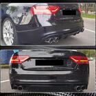 Audi A5 2007-2015 гг. Диффузор заднего бампера V2 (для S-Line 2012-2015, Карбон) фото 4