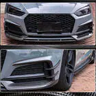 Audi A5 2016-2025 гг. Накладки на передний бампер Flap V2 (для S-Line 2016-2020, Карбон) фото 4