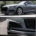 Audi A5 2016-2025 гг. Накладки на передний бампер Flap V2 (для S-Line 2016-2020, Карбон) фото 5