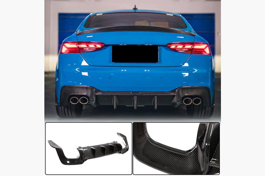Audi A5 2016-2025 гг. Диффузор Заднего Бампера (Карбон) V2 Image