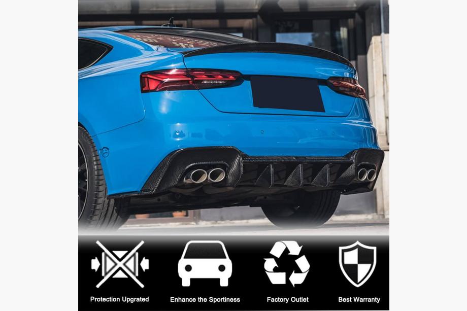 Audi A5 2016-2025 гг. Диффузор Заднего Бампера (Карбон) V2 Фото 3