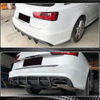 Audi A6 C7 2011-2017 гг. Диффузор заднего бампера (для S-Line Avant 2014-2018, Карбон) фото 5