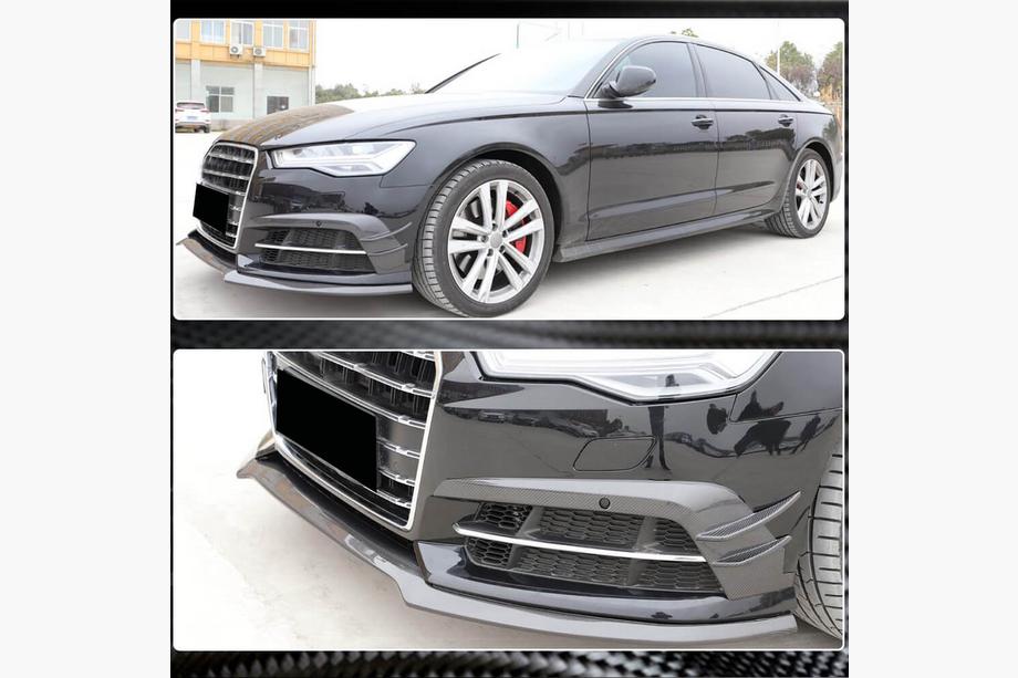 Audi A6 C7 2011-2017 гг. Передний Бампер Лип Карбон V3 для S-Line 2014-2018 Фото 3