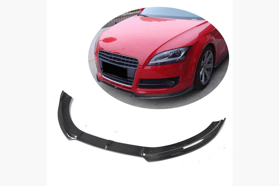 Audi ТТ 2006-2014 гг. Накладка на передний бампер Lip V1 (2006-2010, Карбон) Image