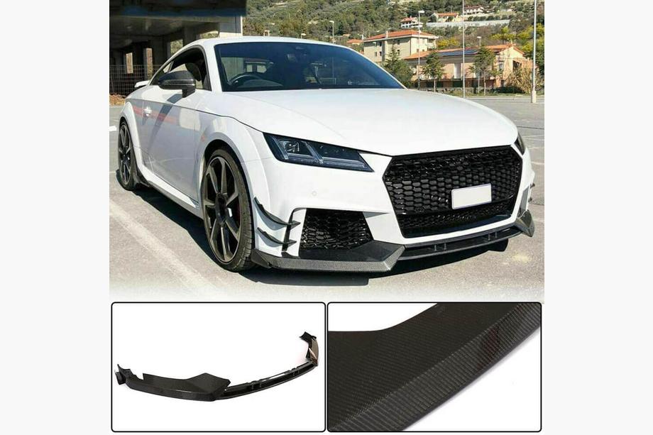 Audi ТТ 2014-2023 гг. Накладка на передний бампер Lip (для RS, 2016-2019, Карбон) Image