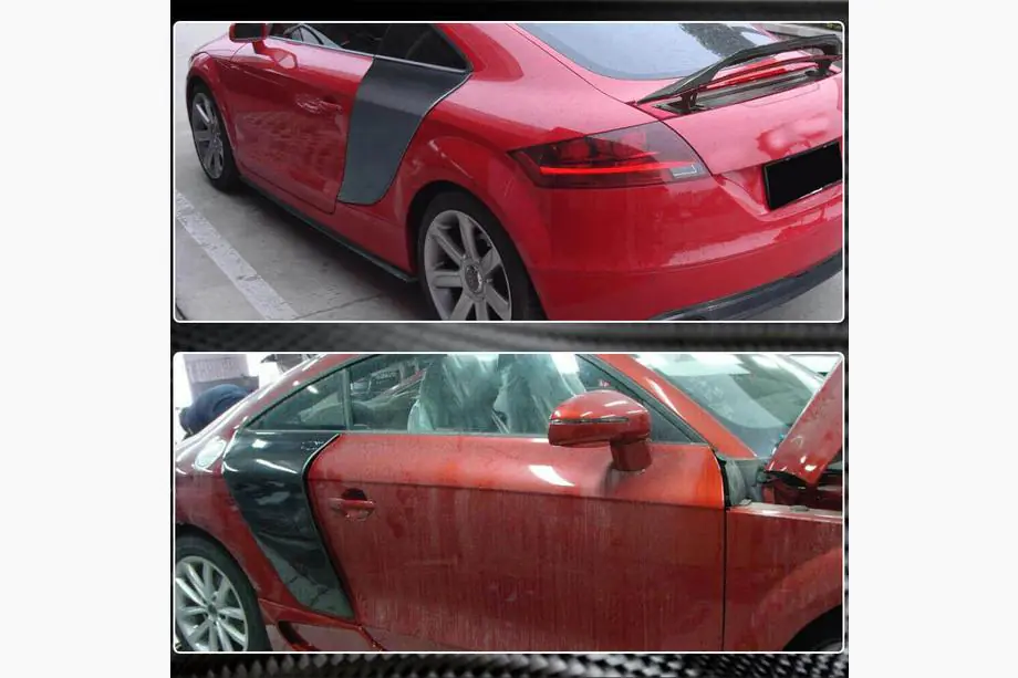 Audi TT 2006-2014 гг. Карбоновые накладки на заднюю четверть (Coupe) Фото 5