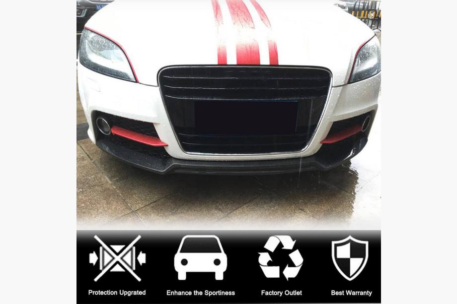 Audi TT 2006-2014 гг. Накладка на передний бампер Lip V2 (Карбон) Фото 2