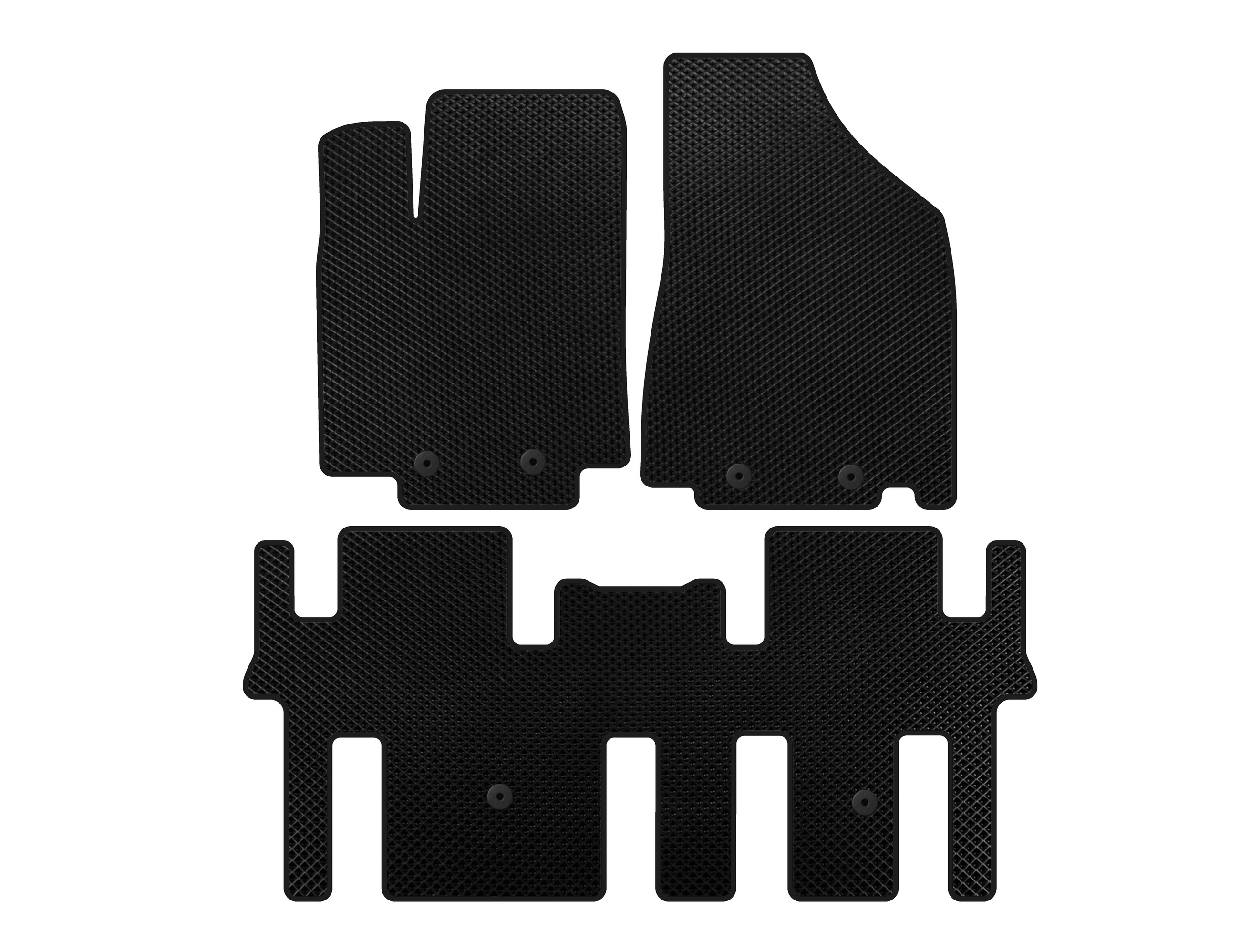 Килимки EVA (2 ряди, Чорний) для Nissan Pathfinder R52 2012-2021 рр