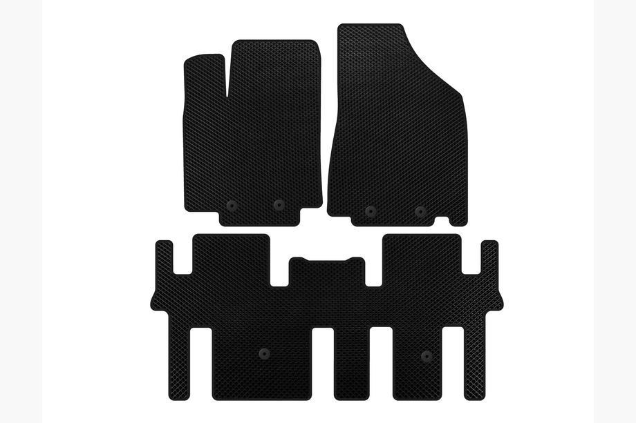 Nissan Pathfinder R52 2012-2021 гг. Коврики EVA (2 ряда, Черный) Image
