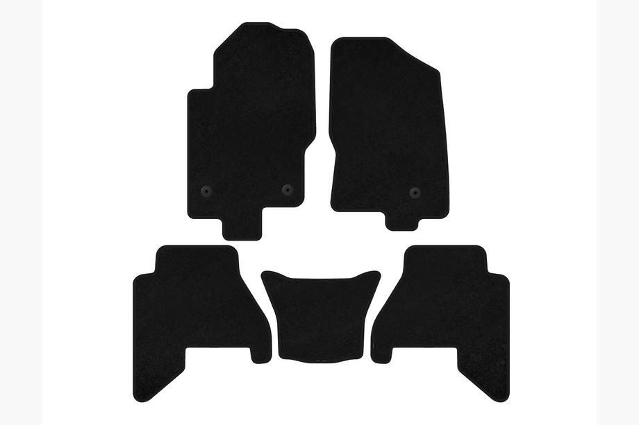 Nissan Pathfinder R51 2005-2014 гг. Текстильные коврики Premium V2 (2 ряда, черные, 2010-2014) Фото 1