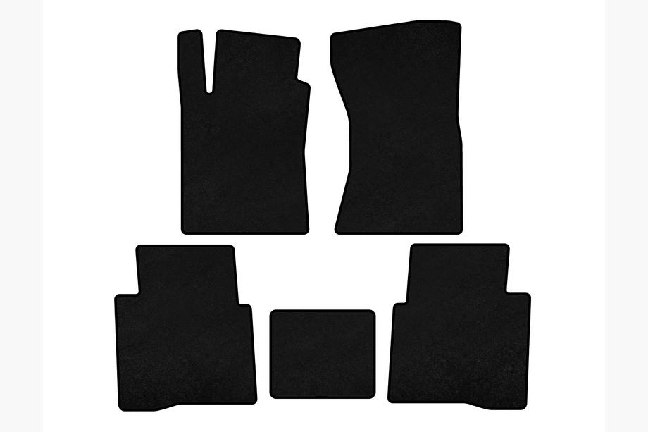 Toyota Fortuner 2006-2015 гг. Текстильные коврики Premium (Черный) Image