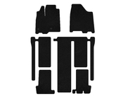 Toyota Sienna 2010-2020 гг. Текстильные коврики Premium (3 ряда, черные) фото 1