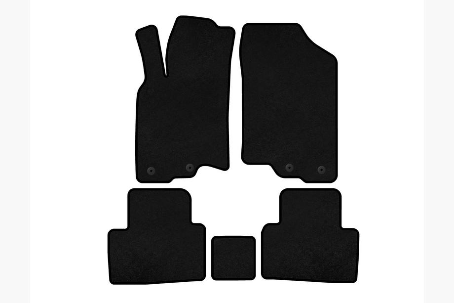 Honda Insight II 2009-2014 гг. Текстильные коврики Classic (HB, Гибрид, Черный) Image