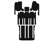 Kia Carnival 2002-2013 гг. Текстильные коврики Classic (3 ряда, черные) фото 1
