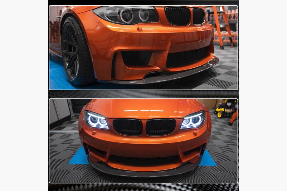 BMW 1 серия E81/E82/E87/E88 2004-2011 гг. Передний бампер Лип V1 для 1M E82, Карбон Фото 5