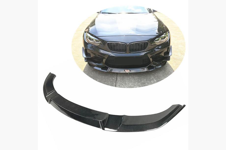 BMW 2 серия F22/F23 2014-2021 гг. Накладка на передний бампер Lip V5 (для F87 M2, Карбон) Image