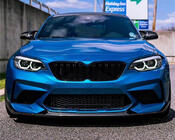 BMW 2 серия F22/F23 2014-2021 гг. Передний спойлер Lip V2 для F87 M2 Competition, Карбон фото 5