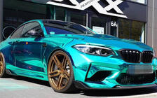 BMW 2 серия F22/F23 2014-2021 гг. Передний спойлер Lip V2 для F87 M2 Competition, Карбон фото 8