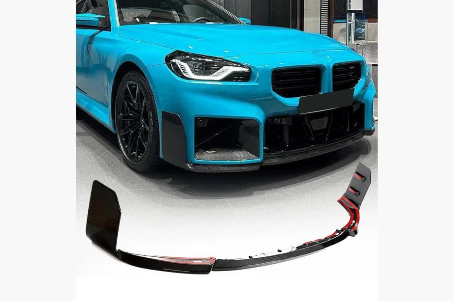 BMW 2 серия G42 2021- гг. Передняя губа бампера Carbon V2 (для G87) Image