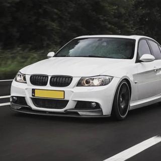 Передний Лип Спойлер Бампера ABS V1 (2008-2011 M-Sport) BMW 3 серия E90/E91 2005-2011 гг. фото 2