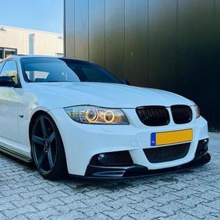 Передний Лип Спойлер Бампера ABS V1 (2008-2011 M-Sport) BMW 3 серия E90/E91 2005-2011 гг. фото 3