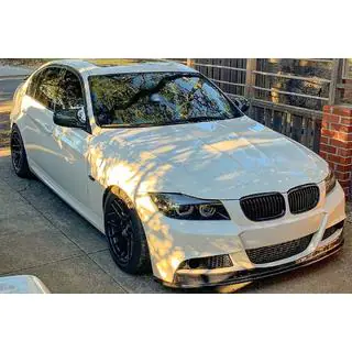 Передний бампер лип (для E90 M-Sport 2008-2011, Карбон) фото 4