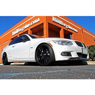 Передняя накладка на бампер FRP V2 (2010-2012 M-Sport) BMW 3 серия E90/E91 2005-2011 гг. фото 4