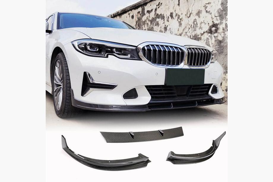 BMW 3 серия G20/G21 2018- гг. Накладка на передний бампер Lip V2 (для Base 2018-2022, Карбон) Image