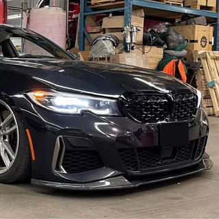 Передний Бампер Лип FRP V6 (2019-2022 M-Sport) BMW 3 серия G20/G21 2018- гг. фото 2