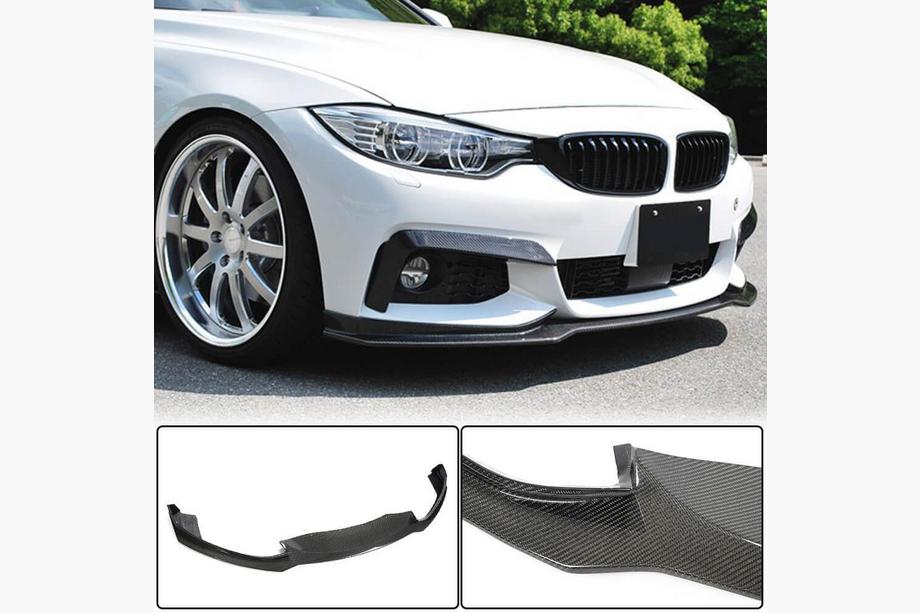 BMW 4 серия F32/F33/F36 2012-2020 гг. Накладка на передний бампер Lip V1 (для M-Sport, Карбон) Image