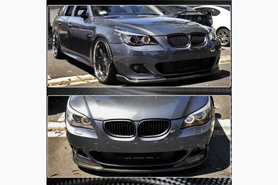BMW 5 серия E60/E61 2003-2010 гг. Накладка на передний бампер (для M-Sport, Карбон) Фото 3