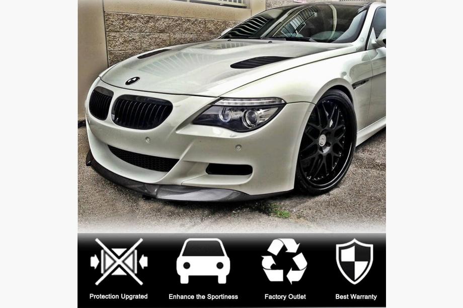 BMW 6 серия E63/E64 2003-2010 гг. Накладка на передний бампер Lip (для M6, Карбон) Фото 2