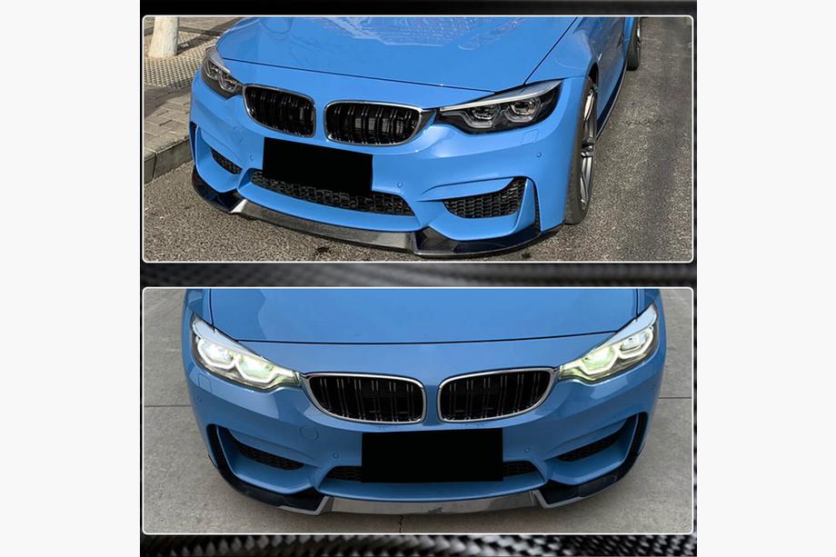 BMW 3 серия F30/F31 2012-2019 гг. Передний бампер лип V8 для F80, карбон Фото 3