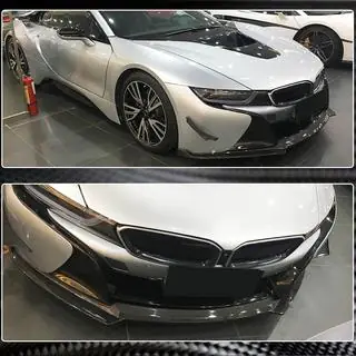 Передний Бампер Лип Спойлер (Карбон) BMW I8 2014-2020 гг. фото 4
