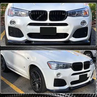 Передняя губа бампера (для M-Sport 2014-2018, Карбон) BMW X3 F25 2011-2018 гг. фото 4