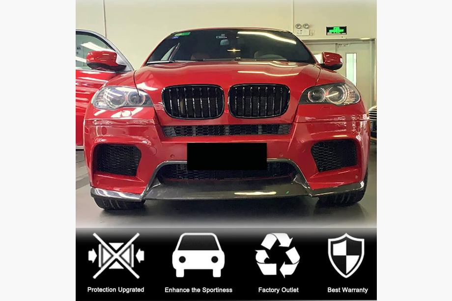 BMW X6 E71 2008–2014 гг. Передняя губа Lip V2 для X6M, карбон Фото 2