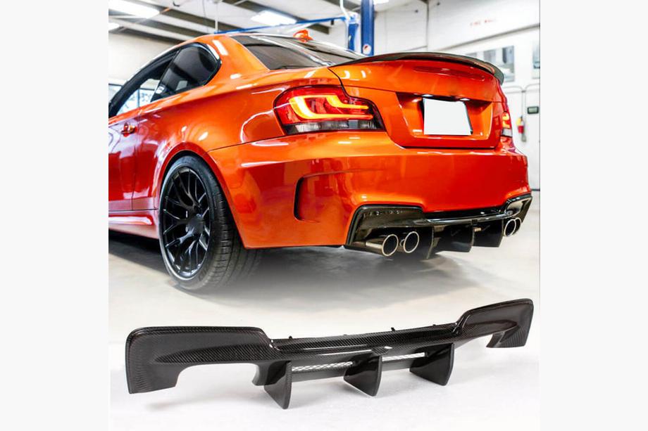 BMW 1 серия E81/E82/E87/E88 2004-2011 гг. Диффузор заднего бампера (для 1M E82, Карбон) Image