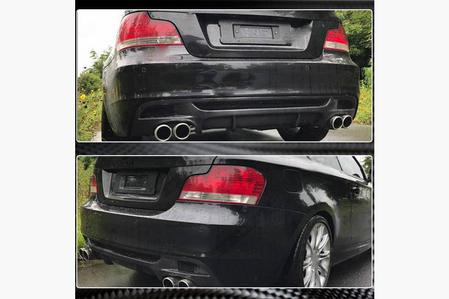 BMW 1 серия E81/E82/E87/E88 2004-2011 гг. Диффузор заднего бампера V1 для E82/E88 M-Sport, Карбон Фото 10