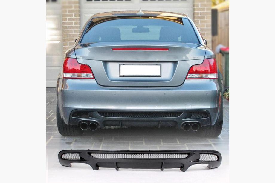 BMW 1 серия E81/E82/E87/E88 2004-2011 гг. Диффузор заднего бампера V2 (для E82/E88 M-Sport, Карбон) Фото 15