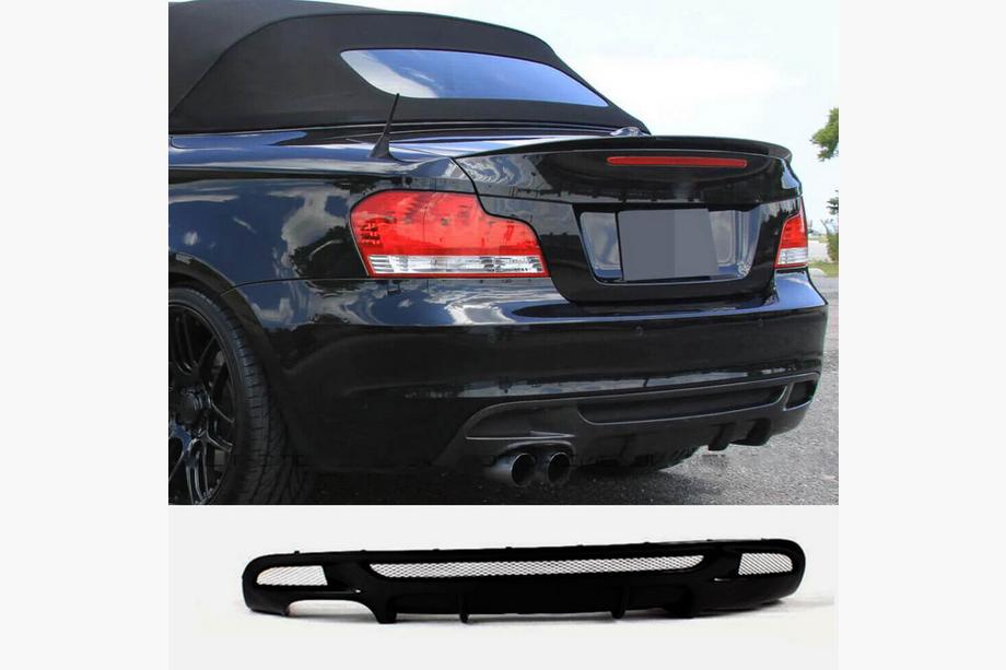 BMW 1 серия E81/E82/E87/E88 2004-2011 гг. Диффузор заднего бампера FRP V3 (для E82/E88 M Sport) Image