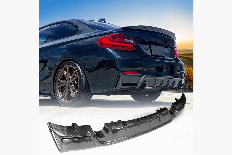 BMW 2 серия F22/F23 2014-2021 гг. Диффузор заднего бампера V4 (для F22/F23 M-Sport, Карбон) Image