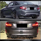 BMW 2 серия F22/F23 2014-2021 гг. Задний диффузор V2 для F87 M2/M2C, Карбон фото 8