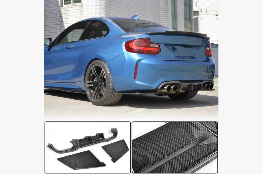 BMW 2 серия F22/F23 2014-2021 гг. Диффузор заднего бампера Carbon V4 (для F87) Image