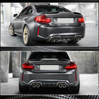 BMW 2 серия F22/F23 2014-2021 гг. Задний диффузор V5 для F87 M2/M2C, Карбон фото 5