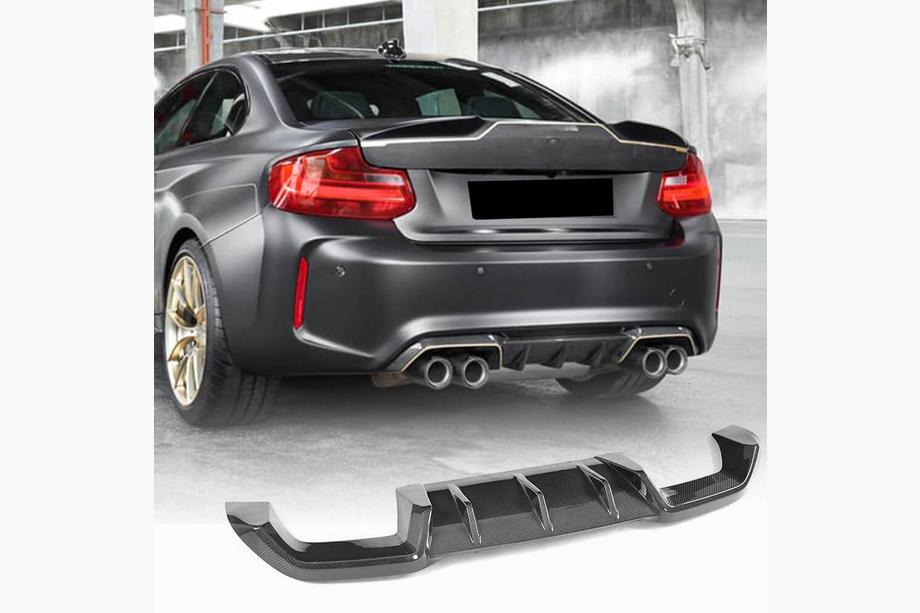 BMW 2 серия F22/F23 2014-2021 гг. Задний диффузор V5 для F87 M2/M2C, Карбон Image