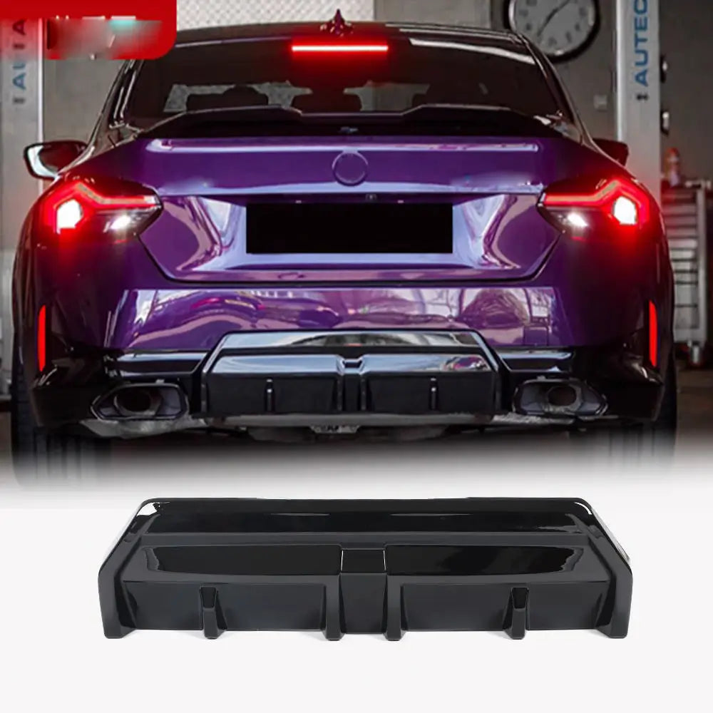 Диффузор Заднего Бампера Black ABS V1 (M Sport) BMW 2 серия G42 2021- гг. фото 1